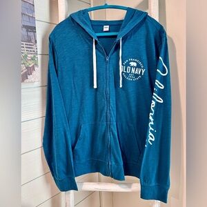 Old Navy Teal Zip-Up Hoodie